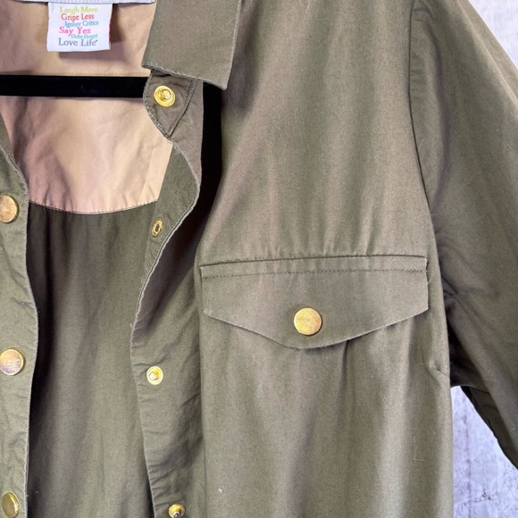 Gretchen Scott The Snappy Classic Olive Green Women's Dress Small - Picture 4 of 11